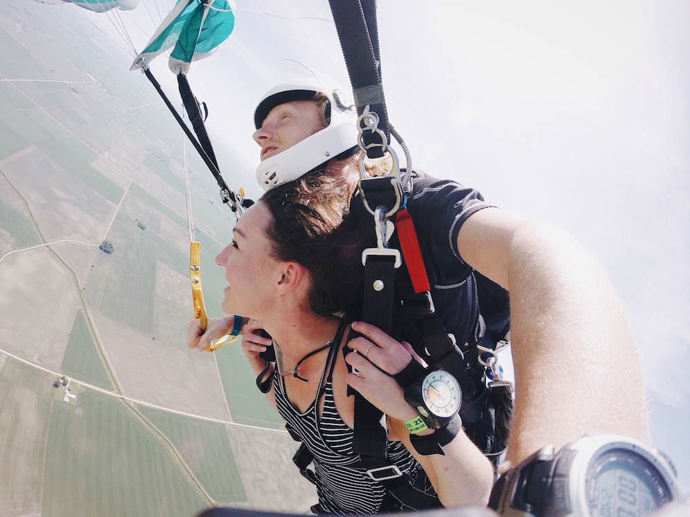 skydiving for the first time