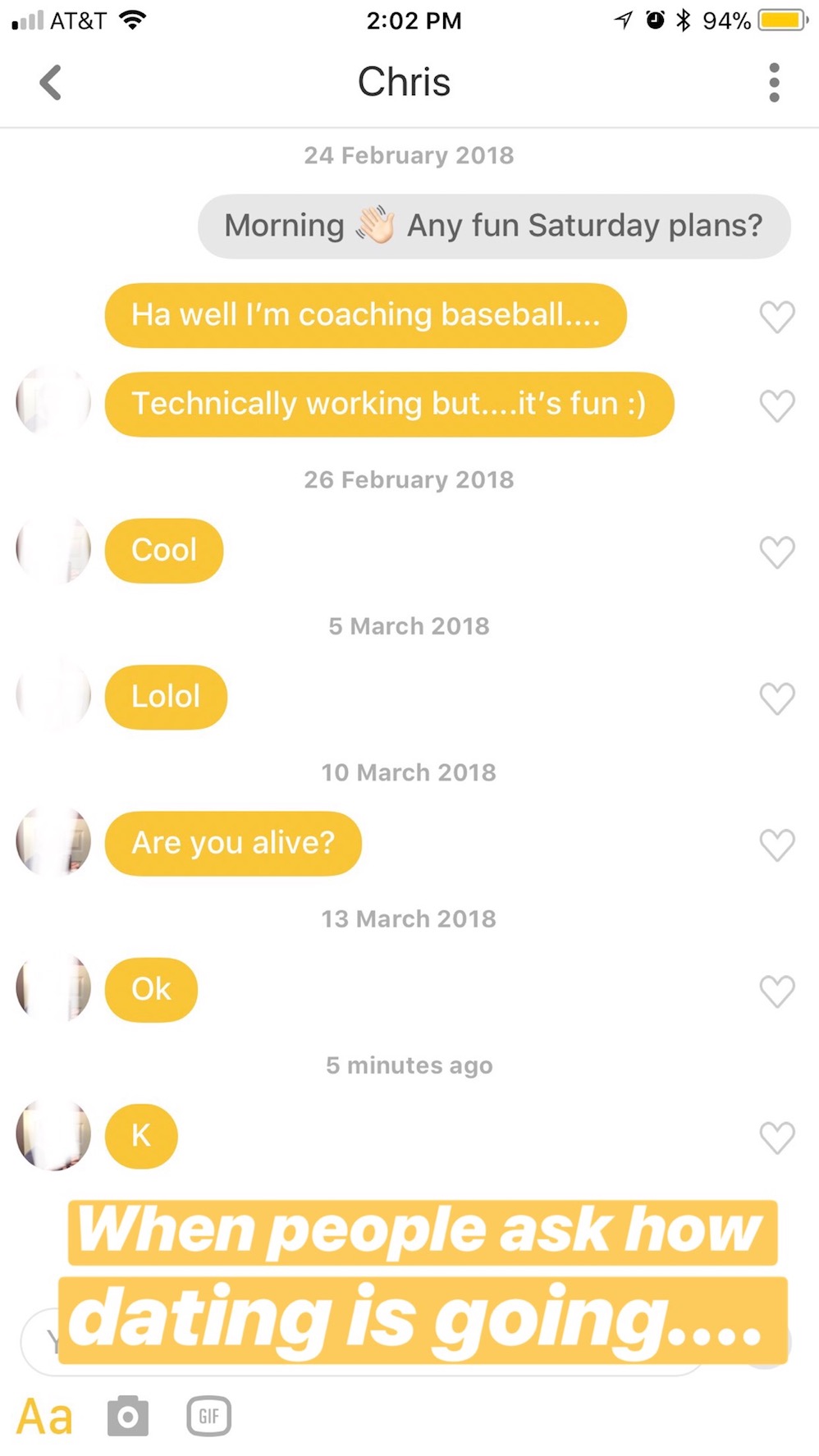 bumble dating story